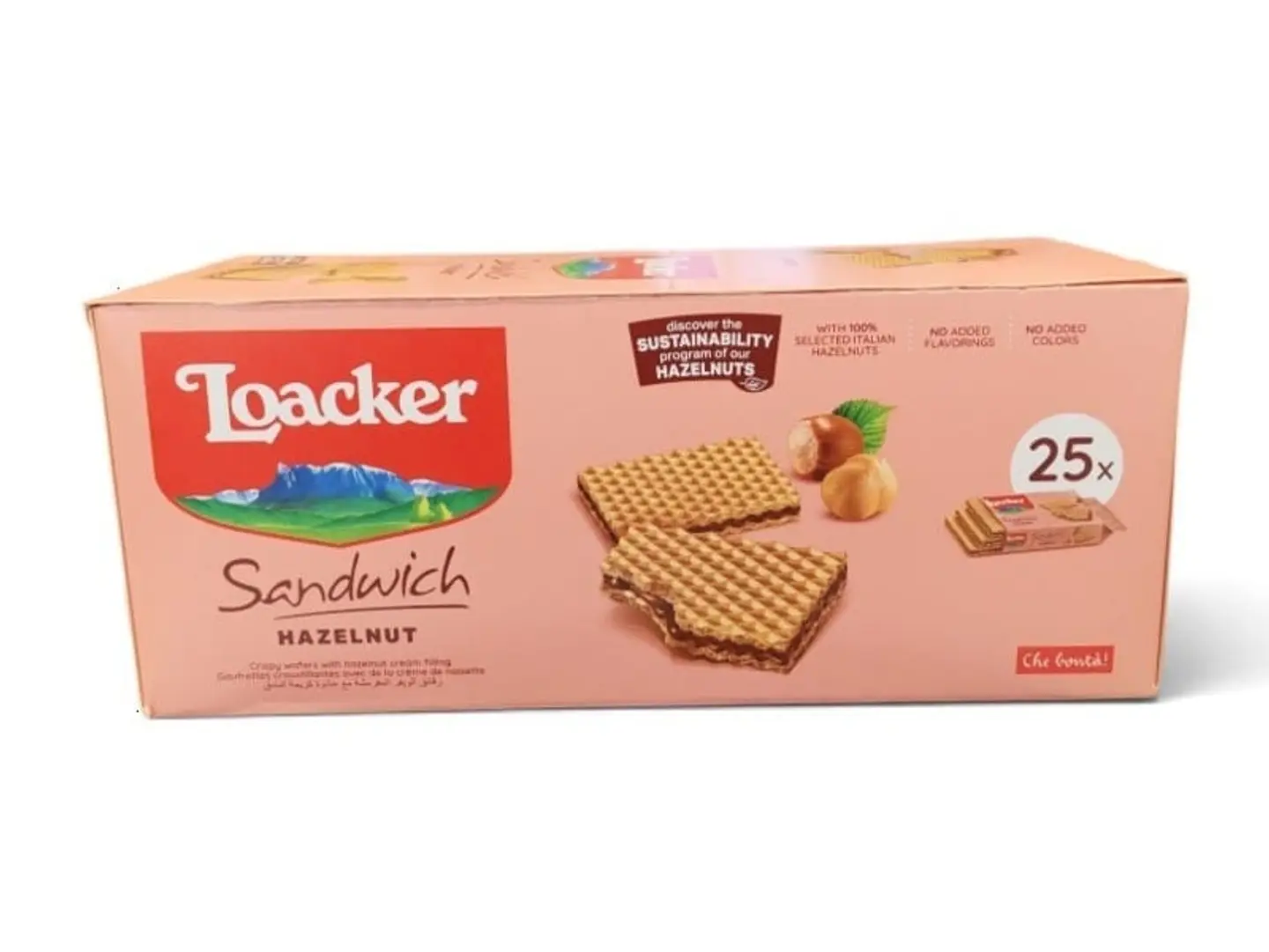 Loacker Hazelnut Cream Wafer (25g X 25 Pieces)