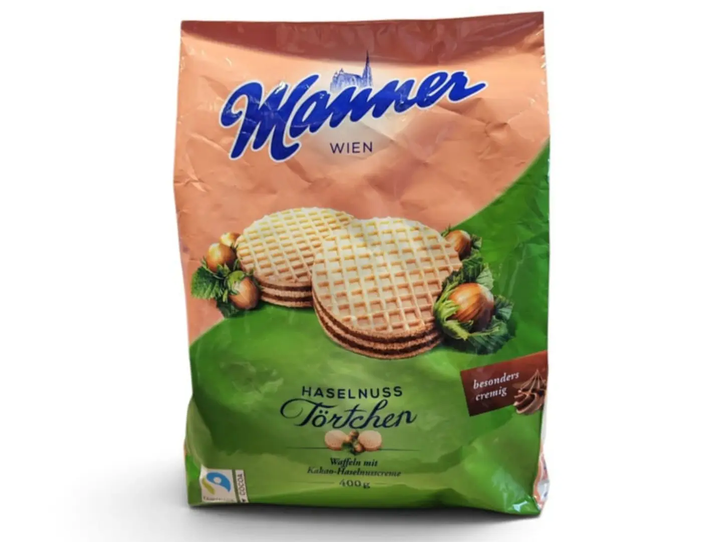 Manner Hazelnut Chocolate Wafers 400g