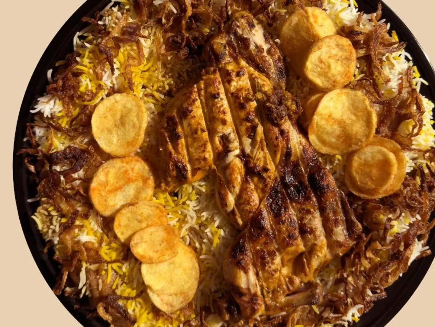 Chicken Biryani In The Middle Of Charcoal