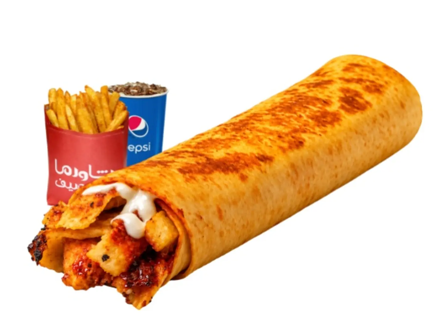وجبة شاورما دجاج - وسط