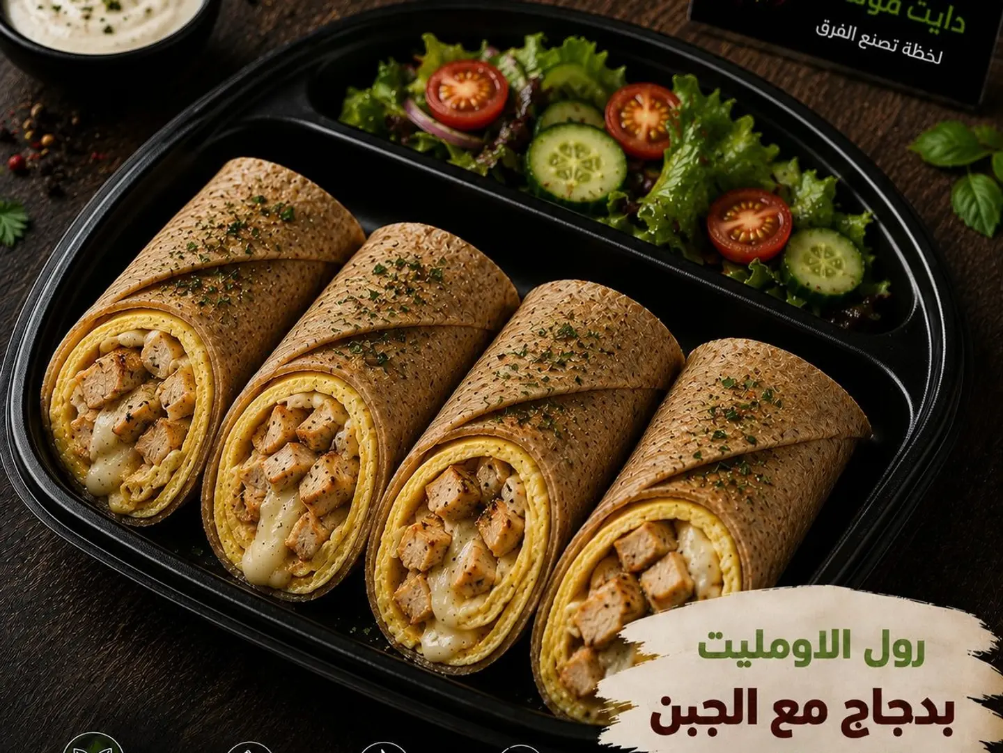 Chicken And Cheese Omelet Roll