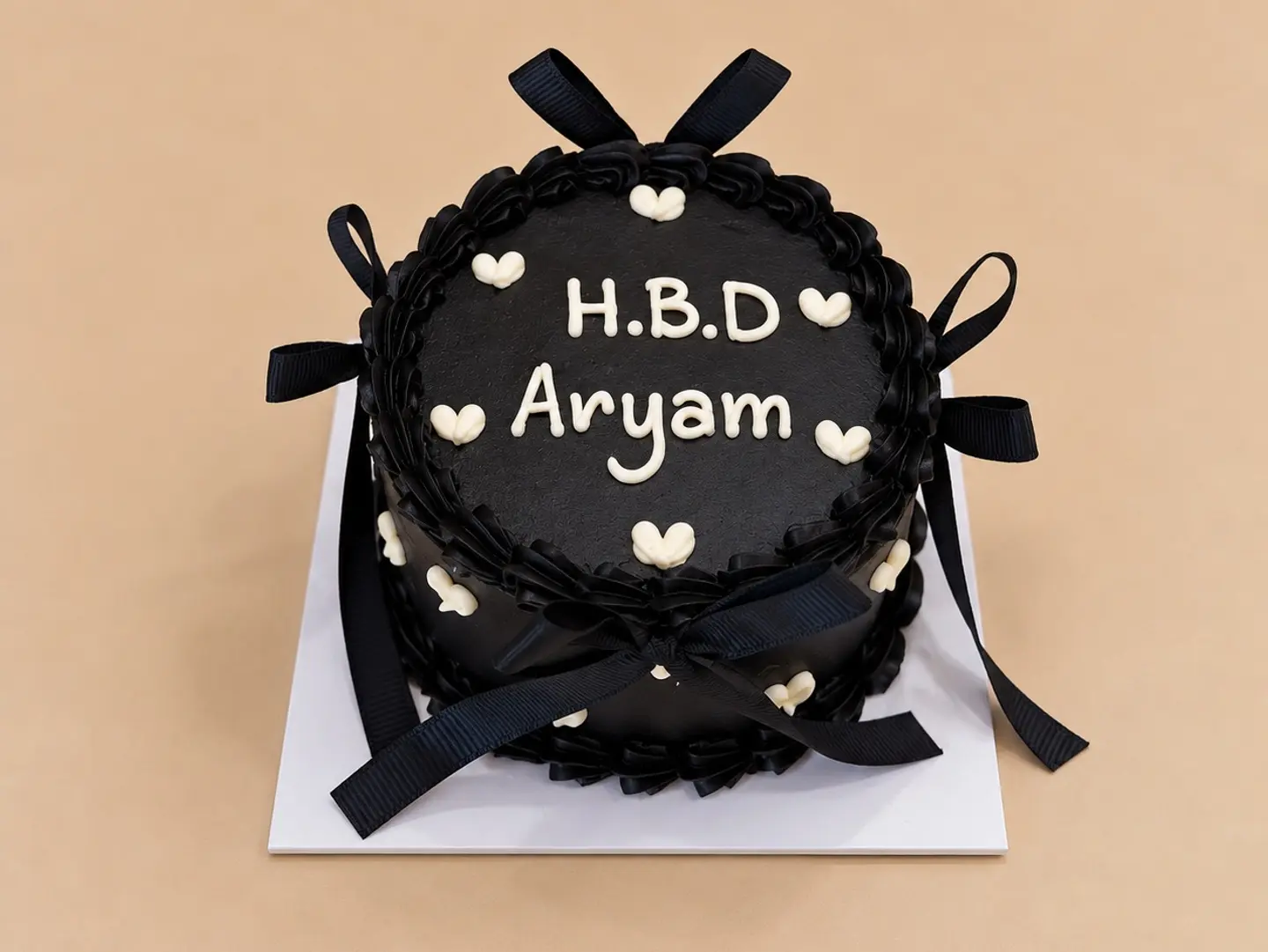 Black Mini Birthday Cake.