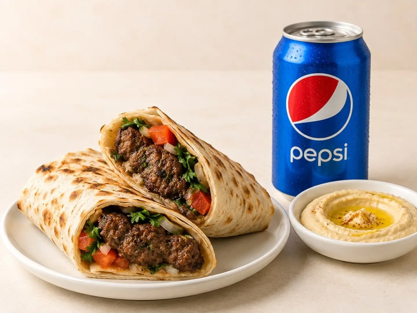 Meat Kebab Sandwich Meal