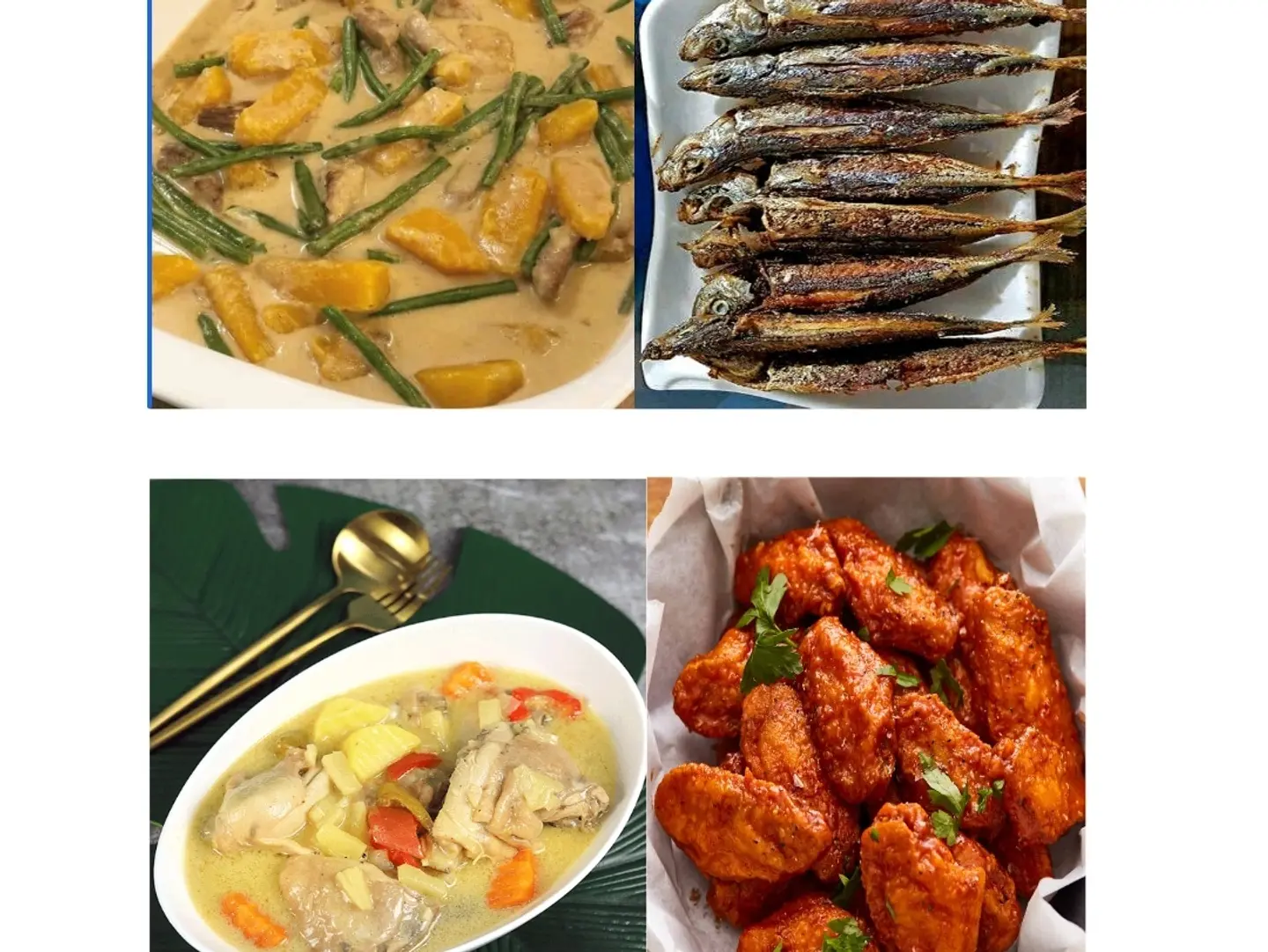 Cm 5(Pininyahang Manok, Fried Galunggong, Ginataang Kalabasa At Sitaw, Buffalo Wings)