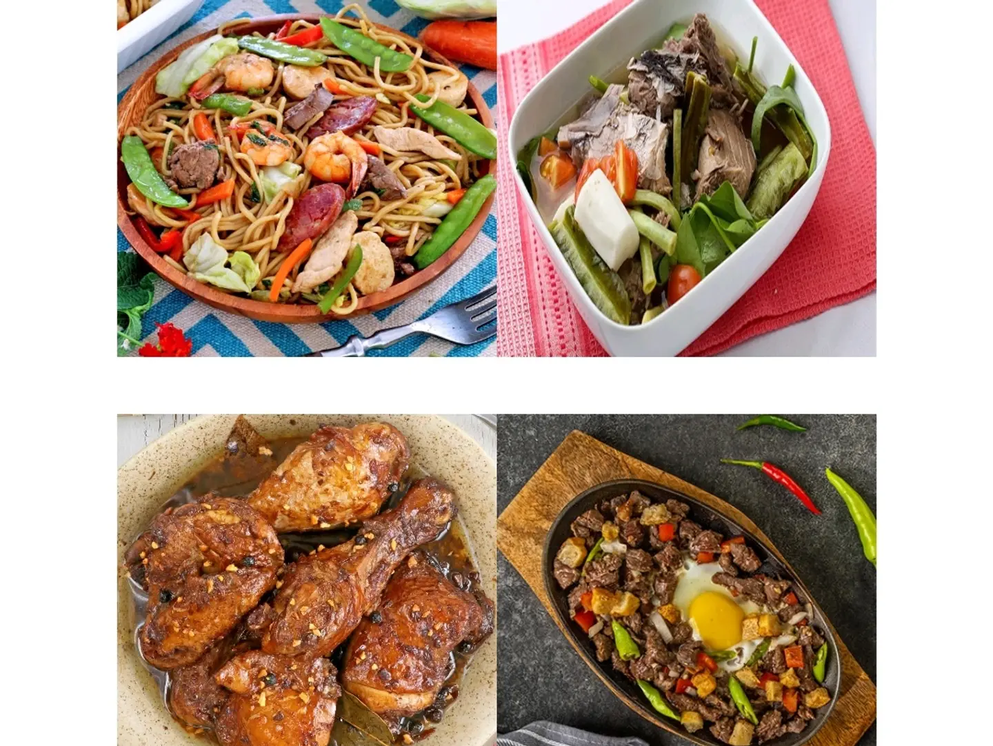 Cm 4(Chicken Adobo, Beef Sisig, Sinigang Na Tuna, Pansit Canton Special)