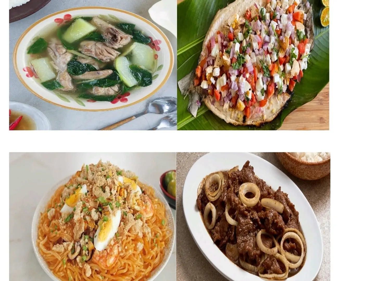 Cm3(Beef Steak, Chicken Tinola, Inihaw Na Bangus, Palabok