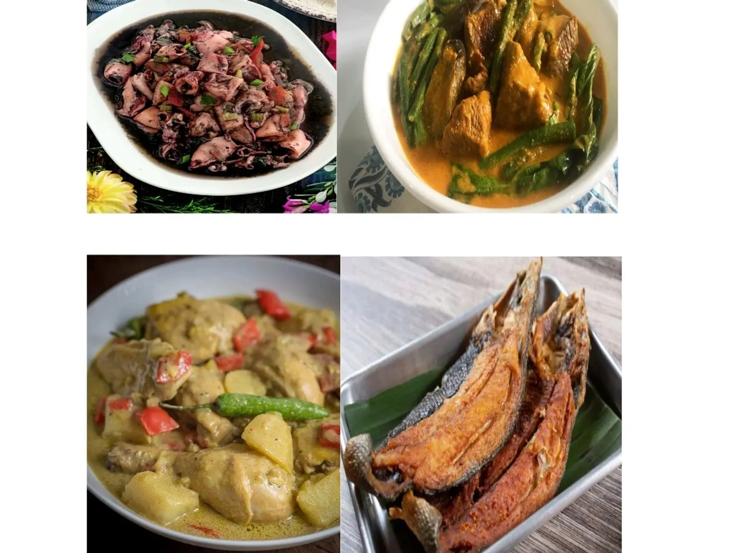 Cm 2(Beef Kare Kare, Chicken Curry, Adobong Pusit,Fried Bangus)