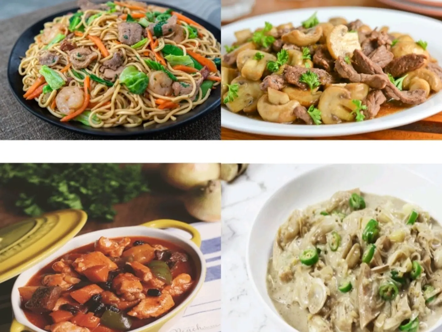 Cm 1(Beef Mushroom, Chicken Menudo,Pansit Mix Special, Ginataang Langka
