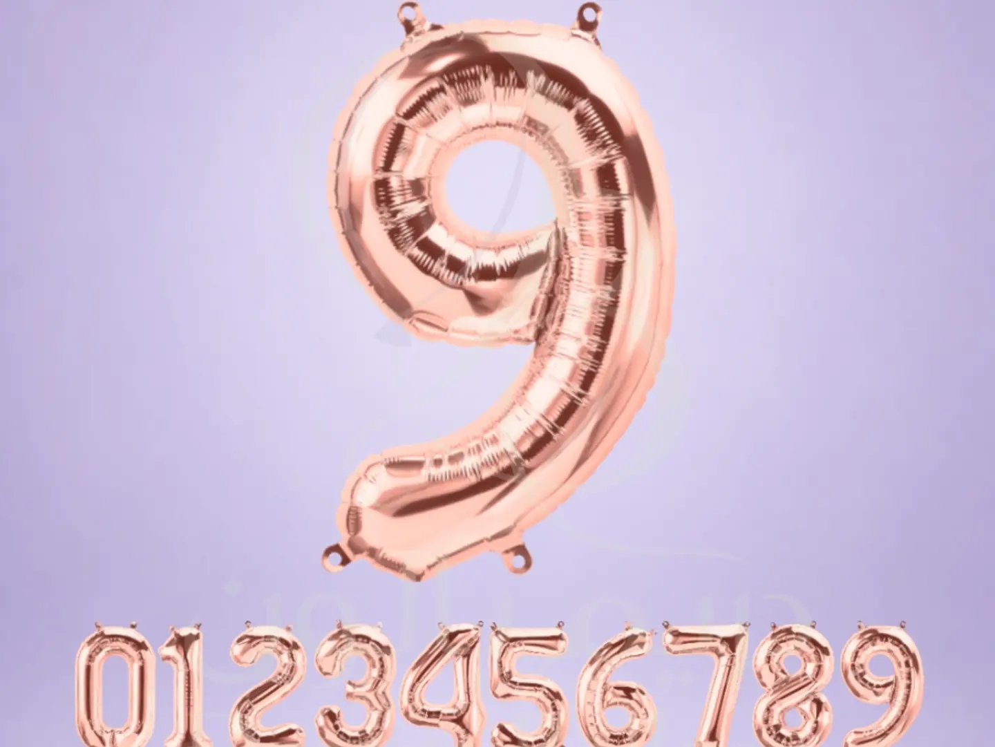 Rose Gold Number Balloon Bouquet