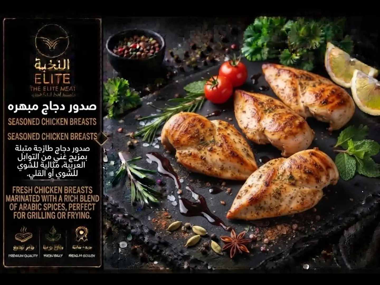 صدور دجاج متبلة بالكيلو