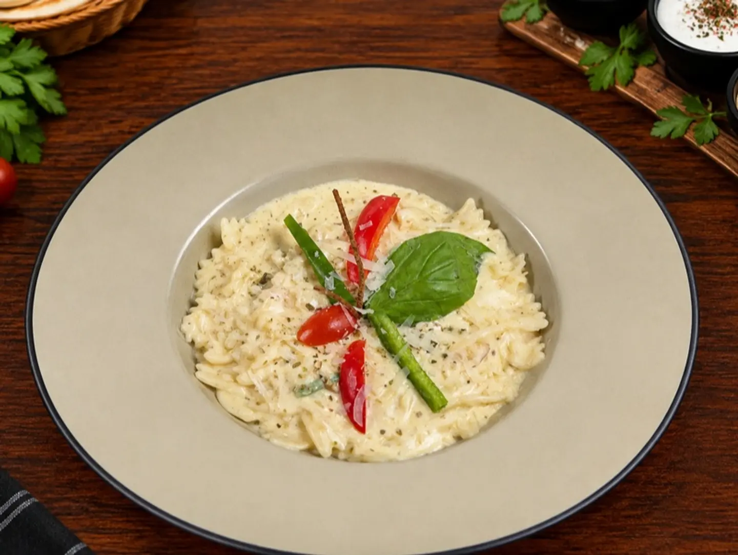 Farfalle Pasta With White Sauce