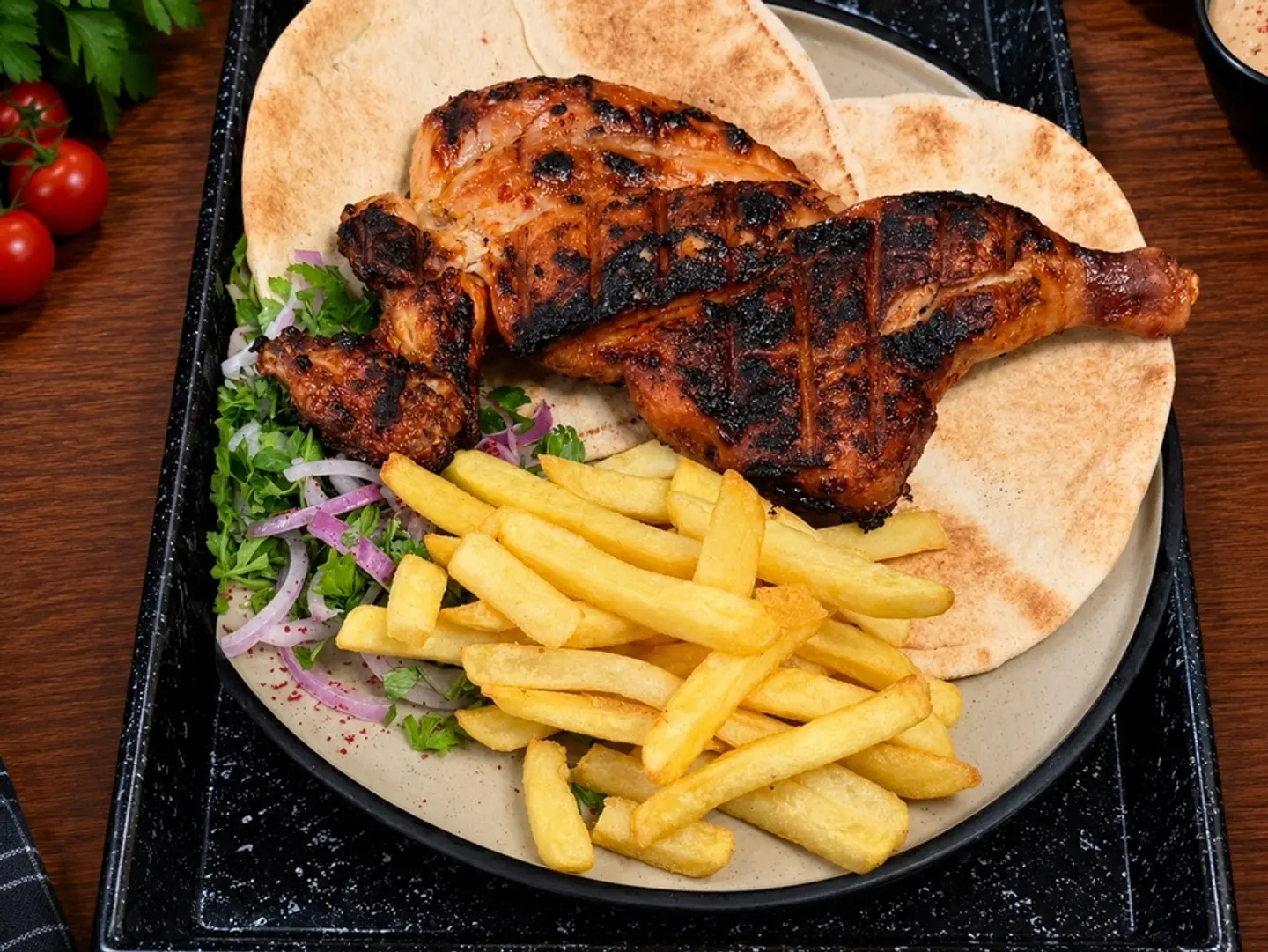 Half Charcoal Grilled Chicken (Plain)