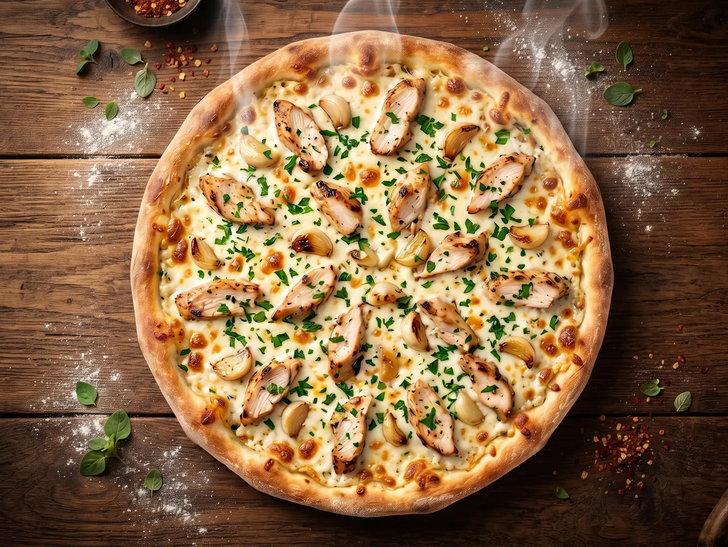 Garlic Chicken Pizza - Small