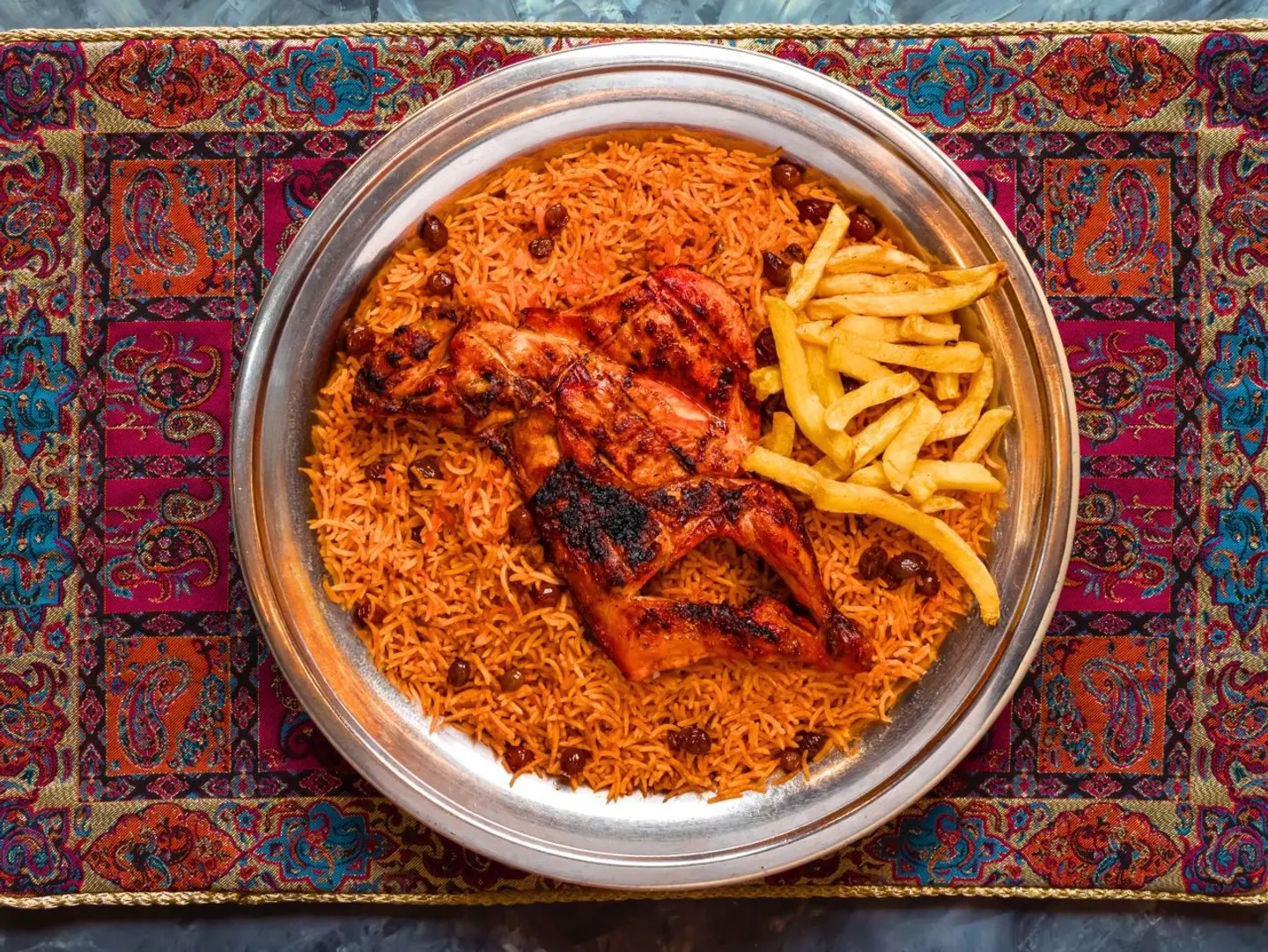 Half Charcoal Grilled Chicken With Rice