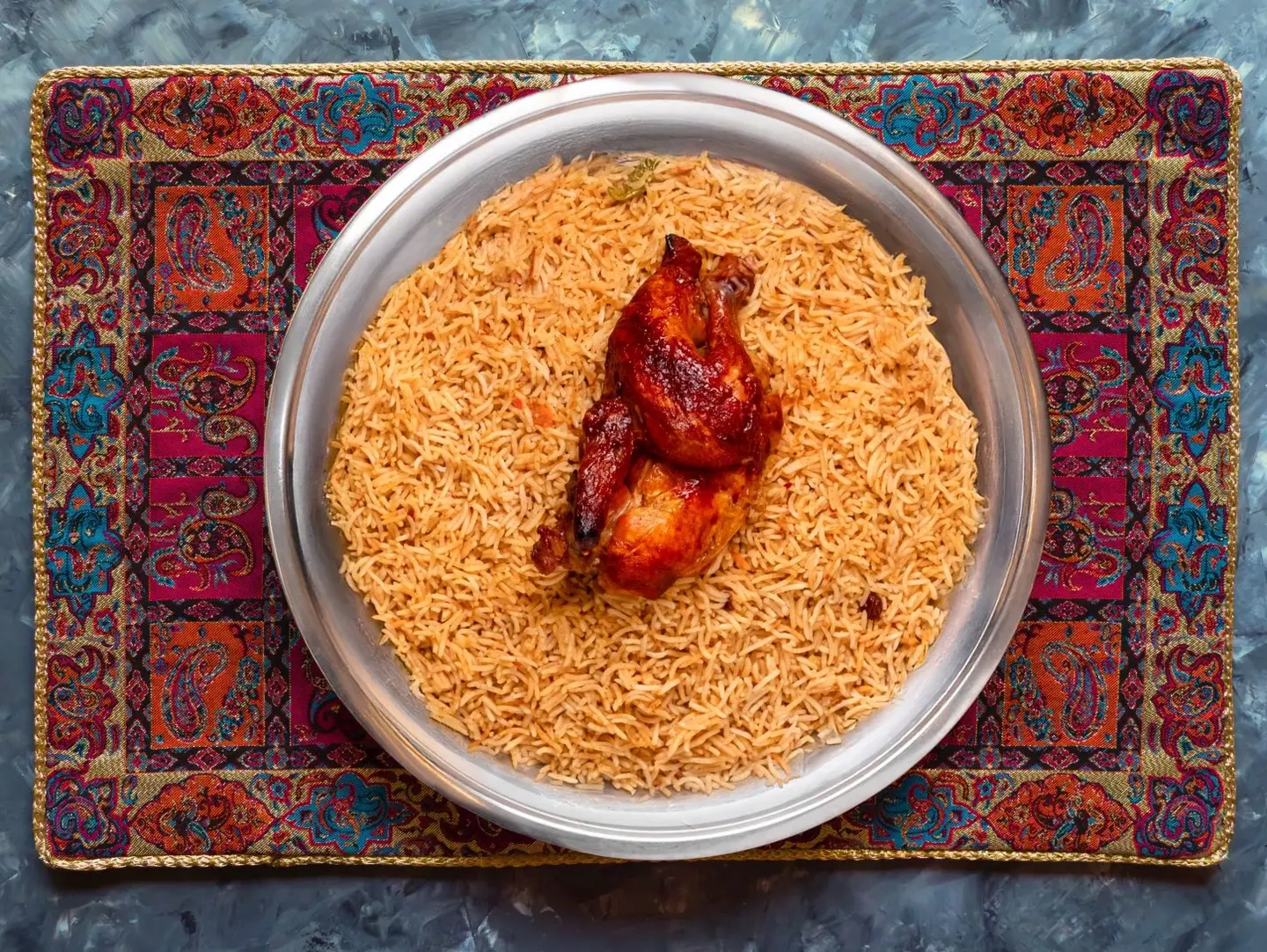 Half Smoked Chicken With Rice