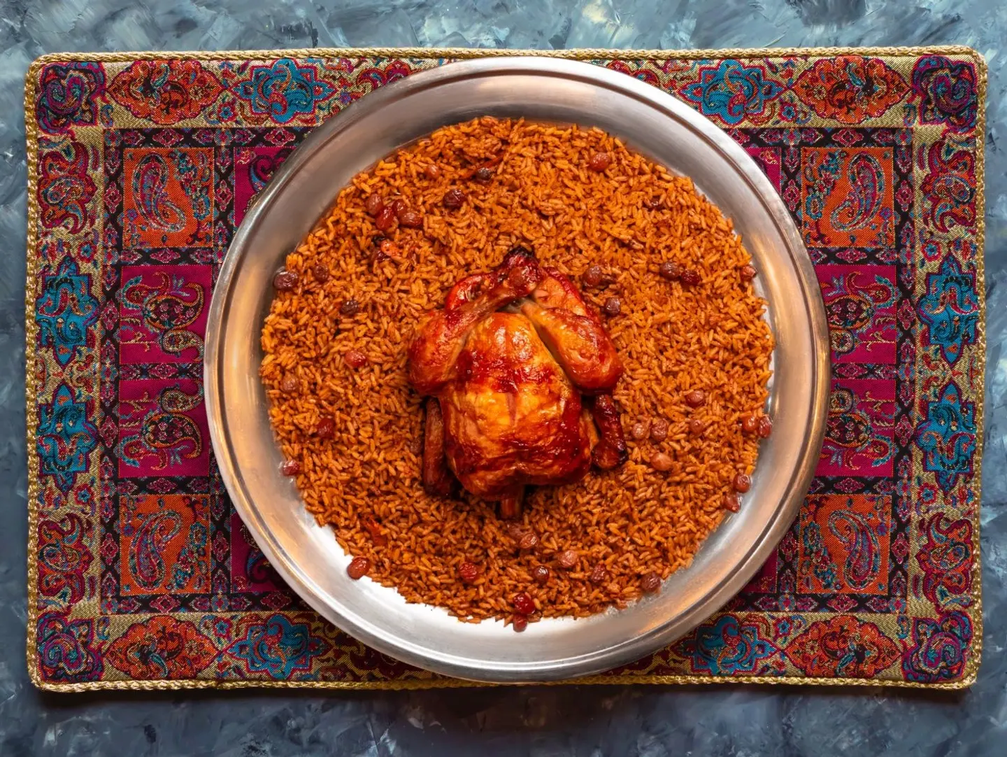 Whole Smoked Chicken With Rice