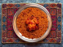 حبة شواية ع الحطب مع رز