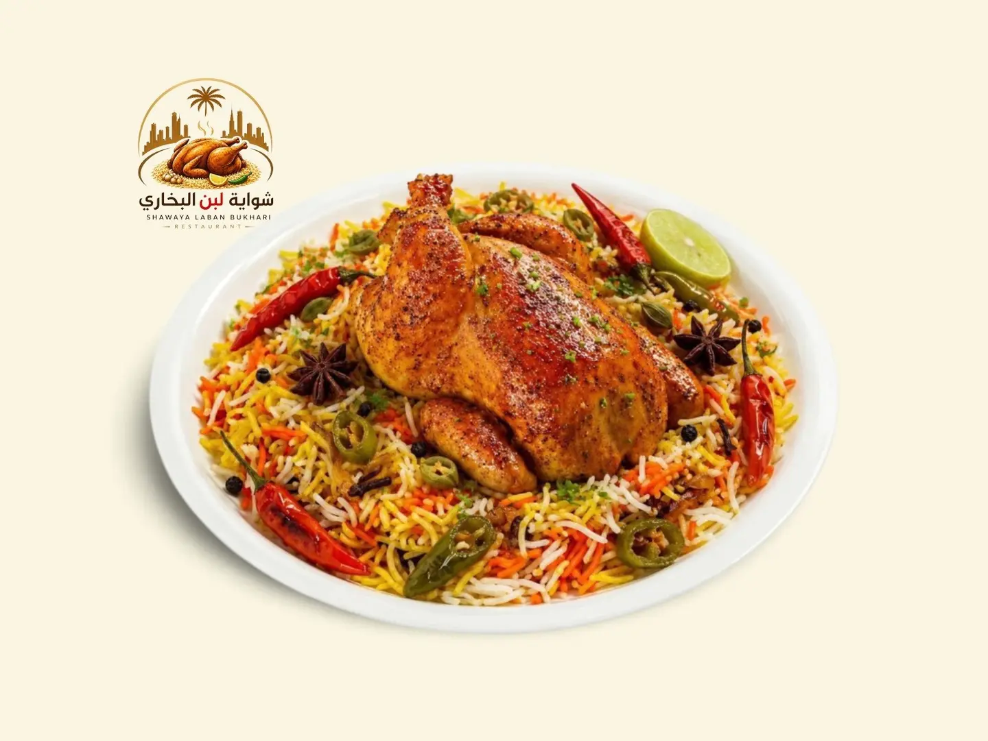 Grilled Chicken With Spicy Rice - Whole Chicken
