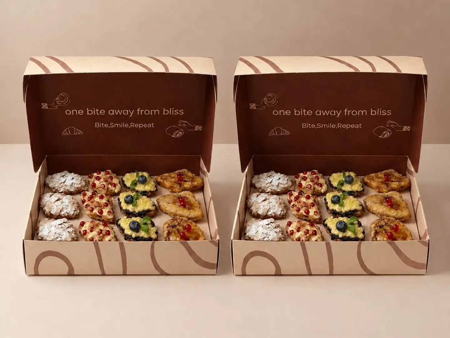 2 Small Croissant Boxes Mixed Assortment