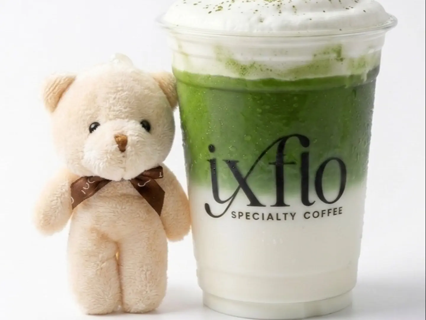 Ice Matcha With Ixflo Bear