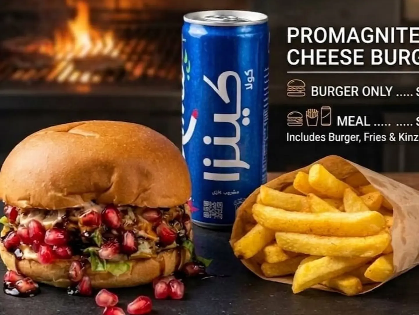 Double Pomegranate Burger Meal