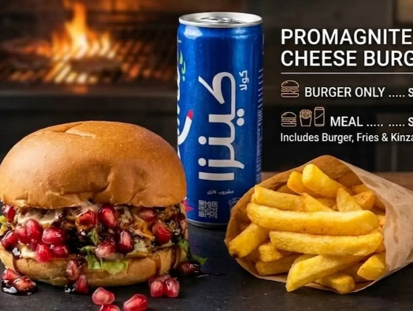 Pomegranate Burger Meal