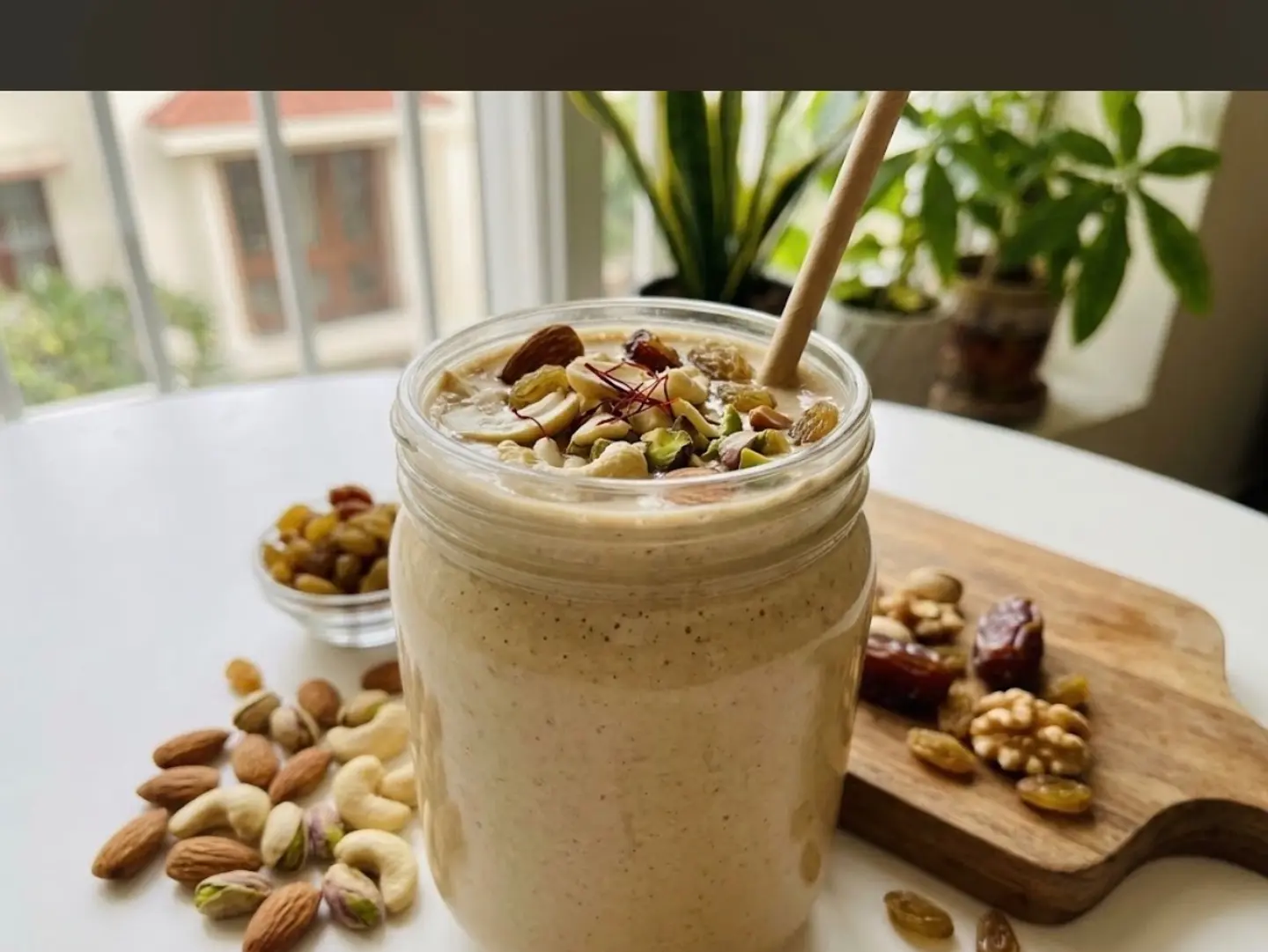 ميلك شيك فواكه مجففة مشكلة