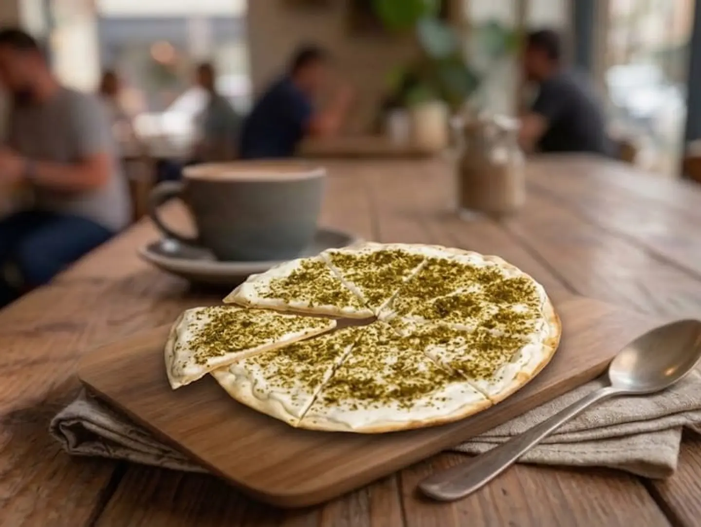 فطيرة لبنة وزعتر