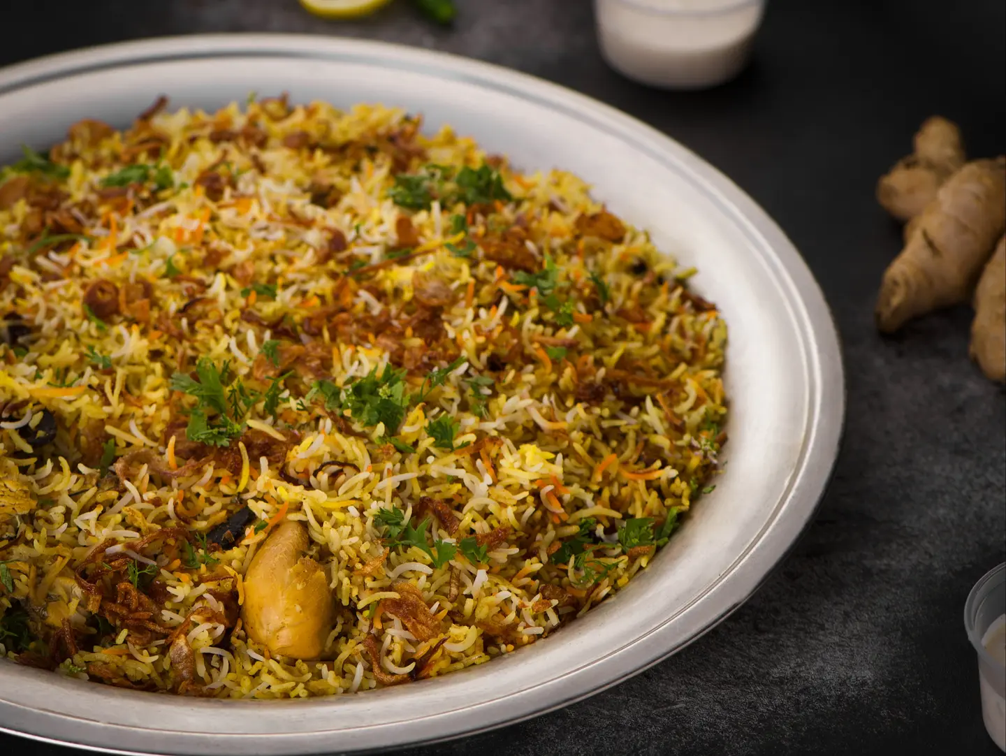 برياني دجاج نصف دجاجة