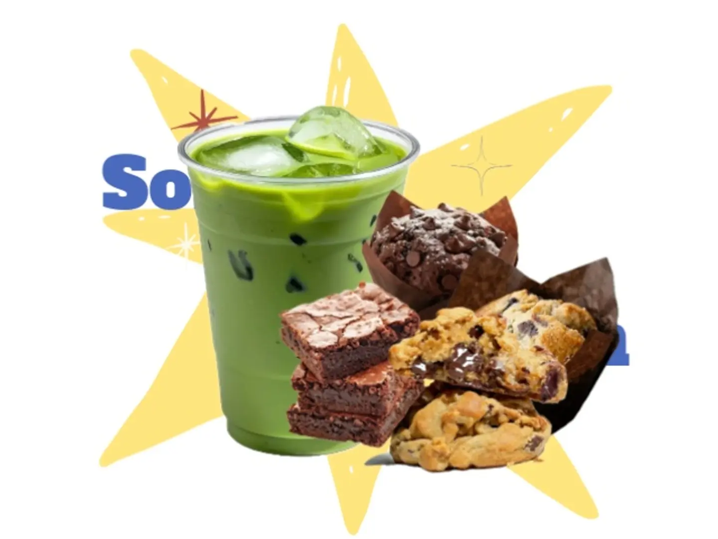 A Matcha Cup Of Your Choice With A Dessert Of Your Choice