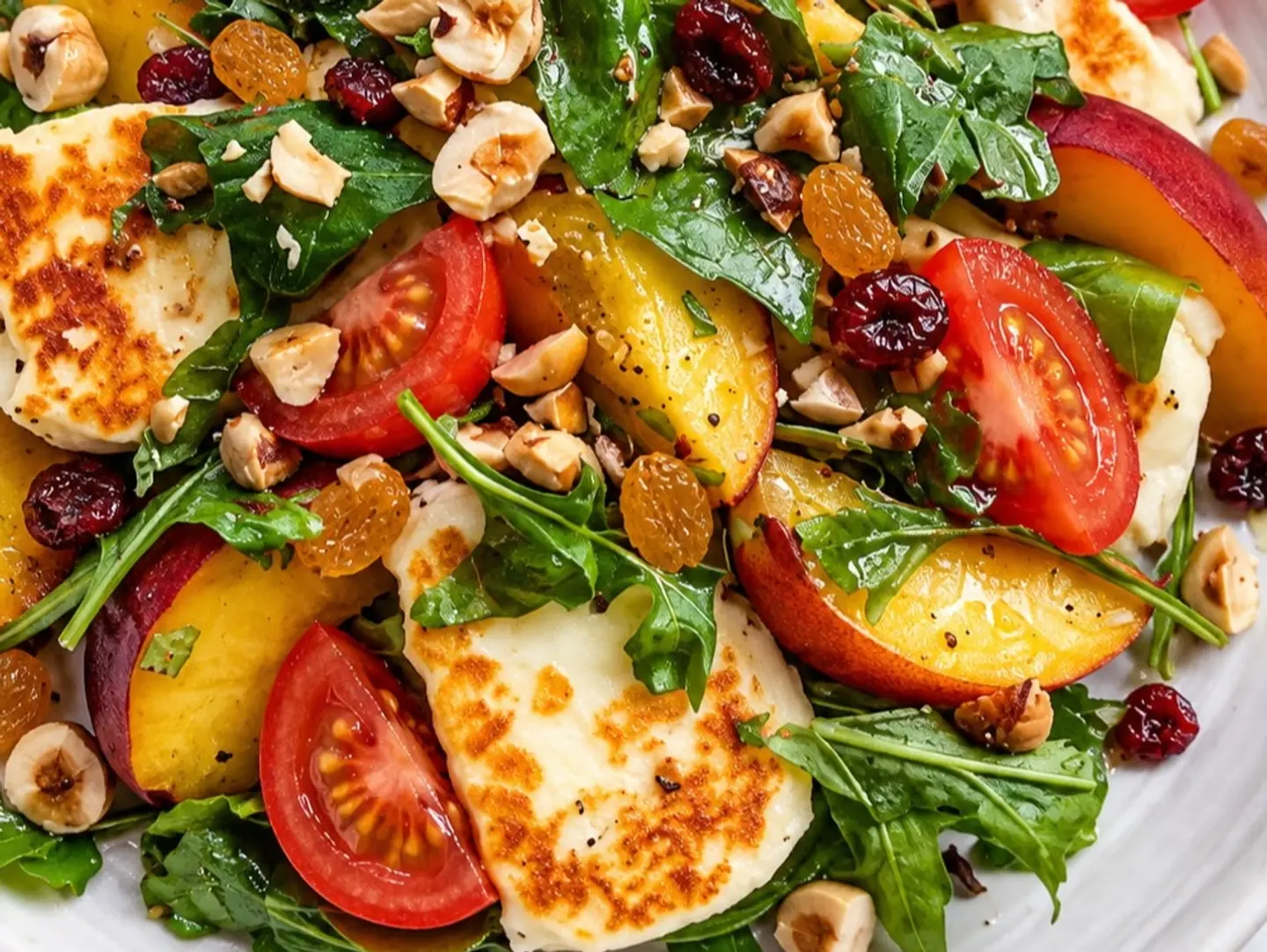 Peach And Halloumi Salad