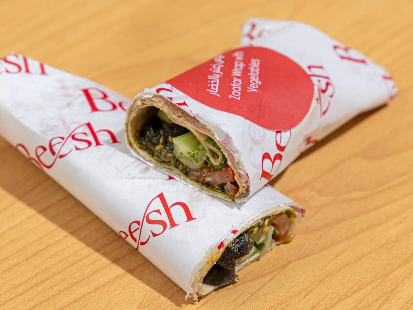 Zaatar Wrap With Vegetables