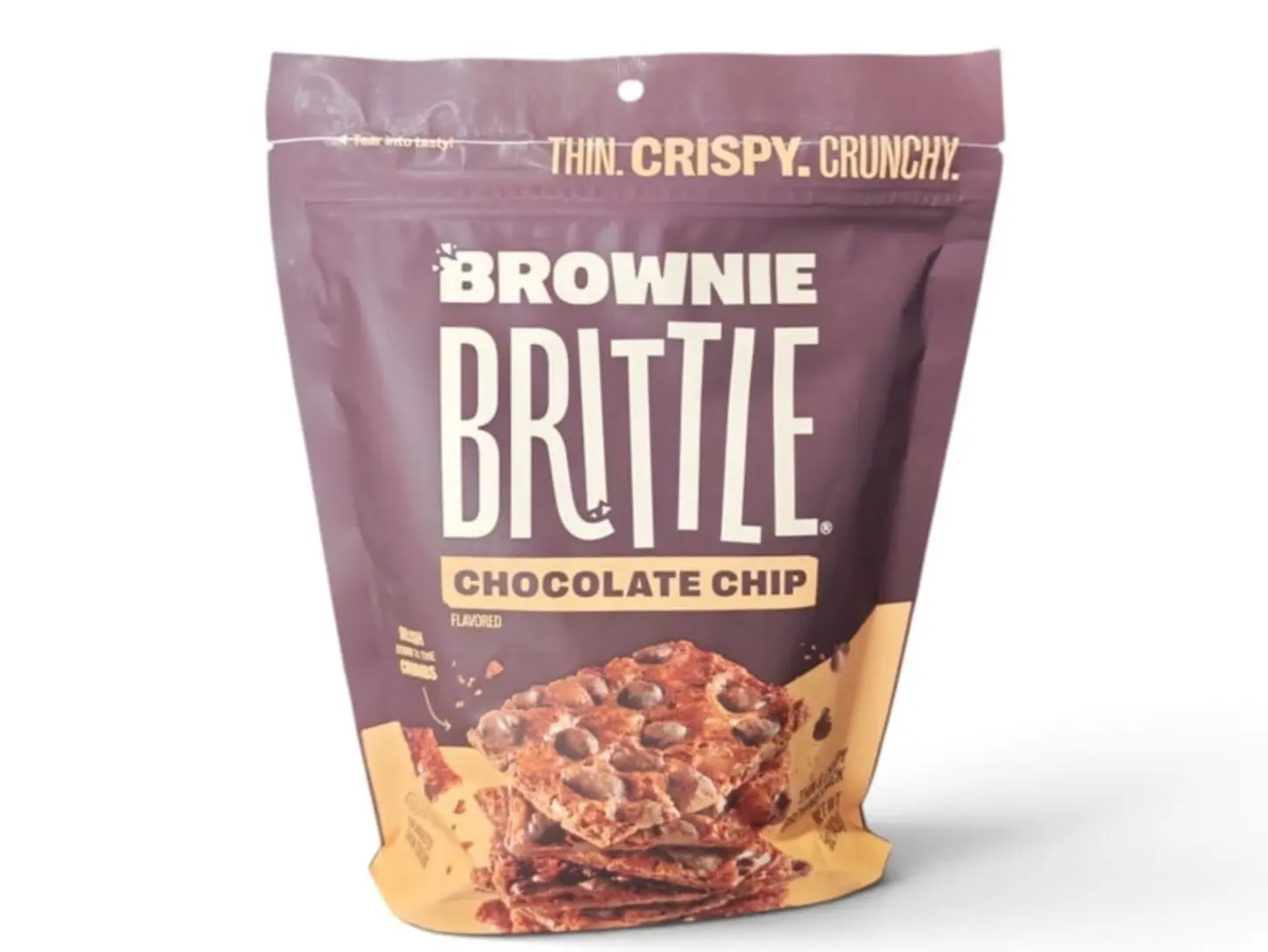 Brownie Brittle Crispy, Light Chocolate Chip Brownie Snack (142g)