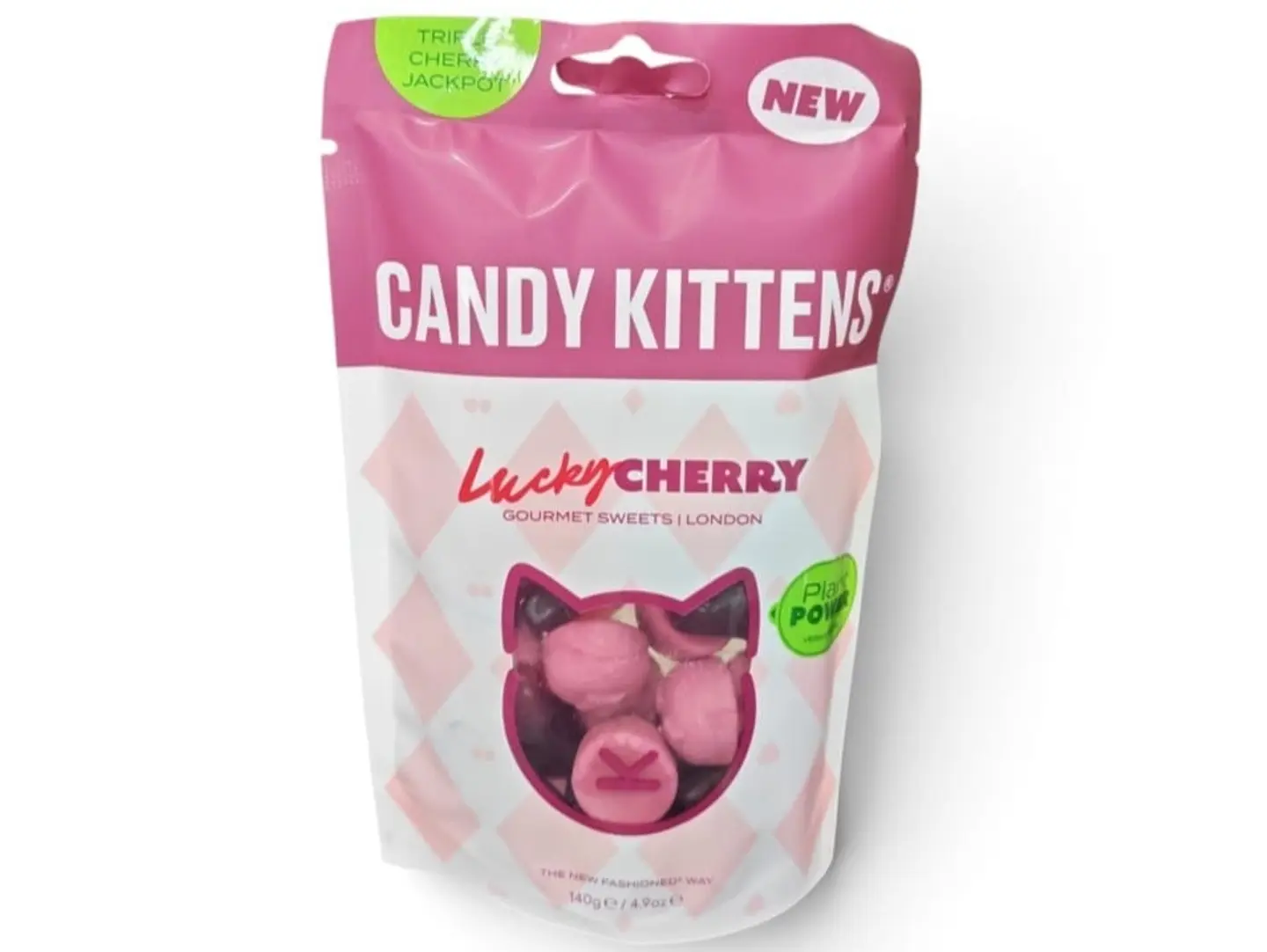 Candy Kittens Lucky Cherry Flavored Sweets 140g (Imported)