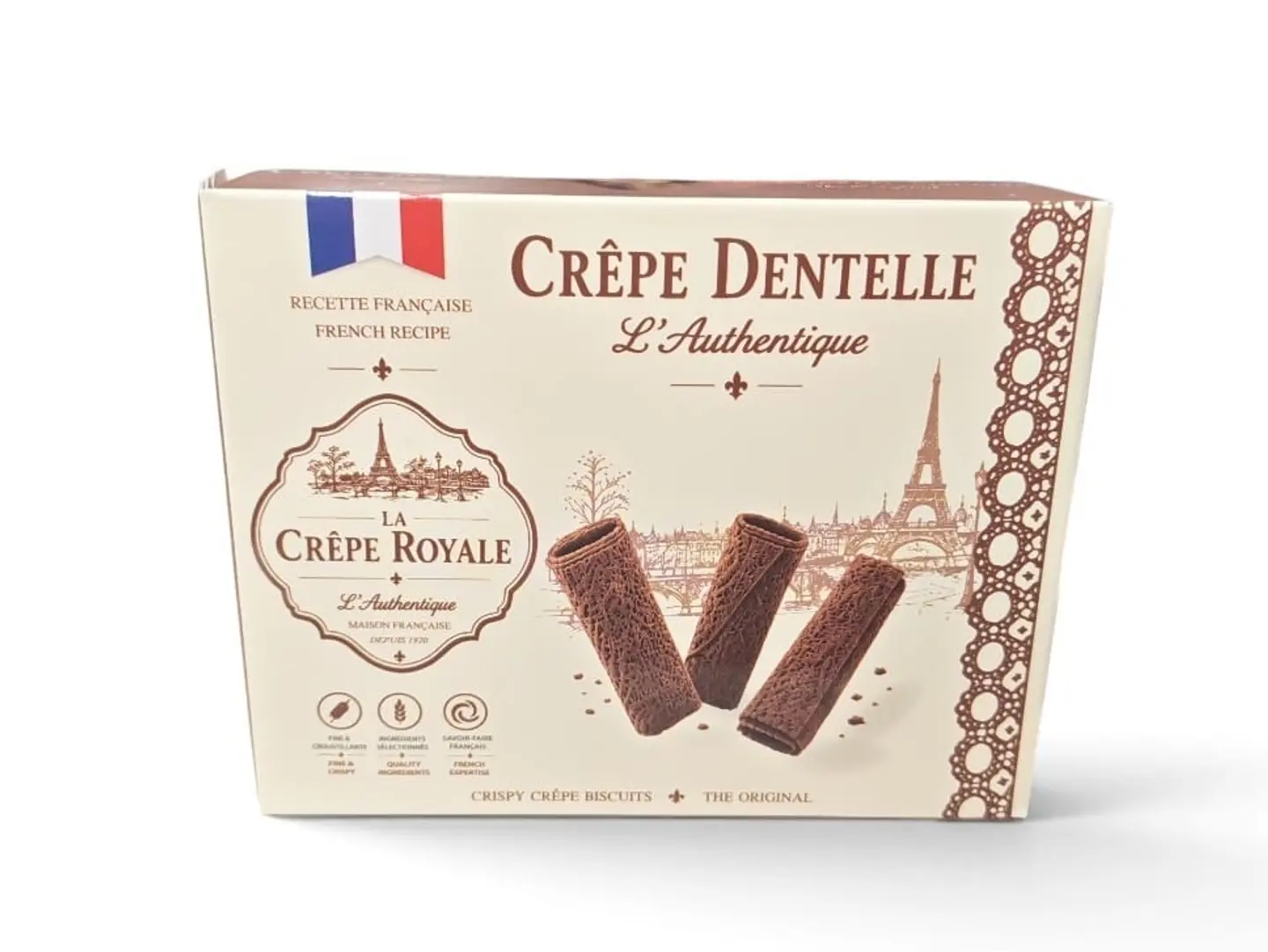 French Crepe Wafer, Dark Chocolate, 50g