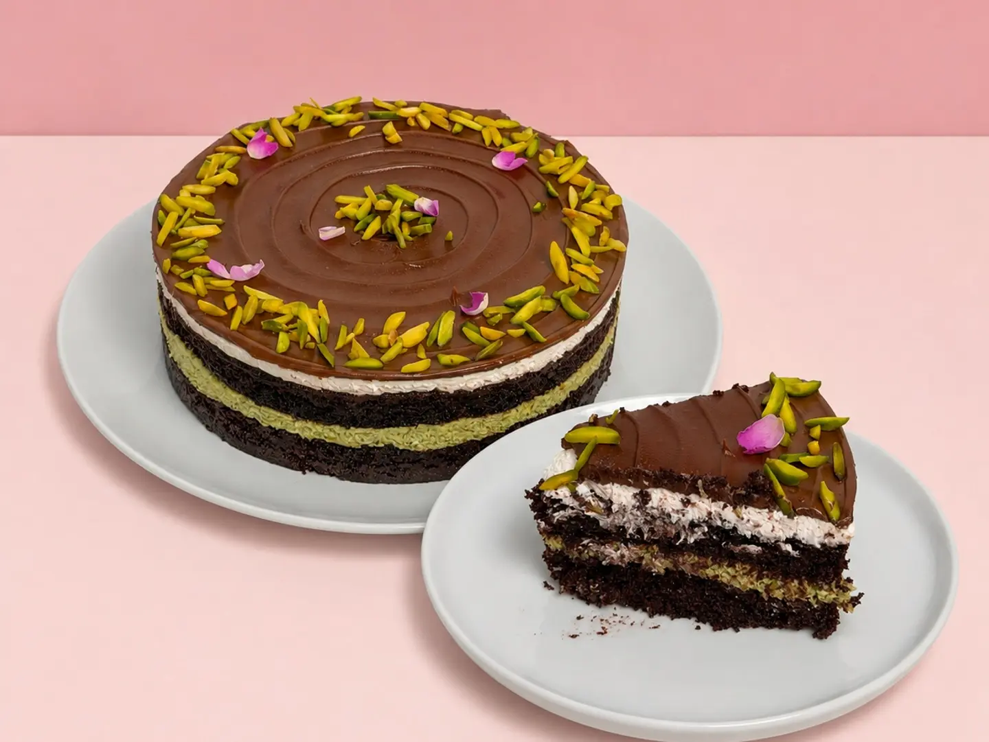 Pistachio Kunafa Cake Medium