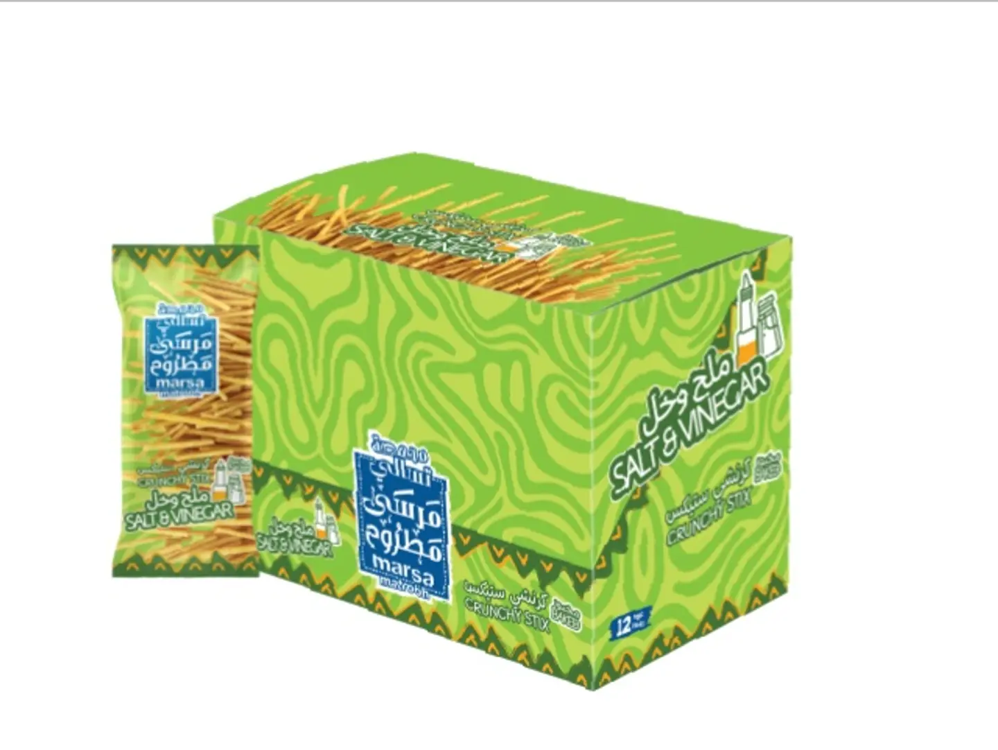 Crunchy Sticks With Salt And Vinegar Flavor 15 Grams