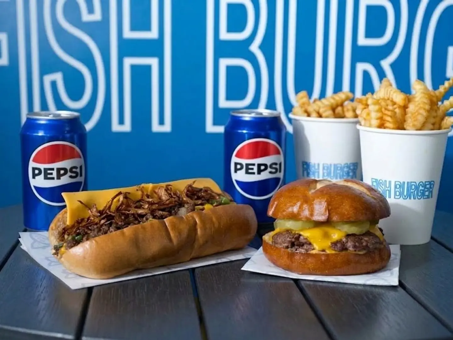 Beef Burger And Philly Steak Combo