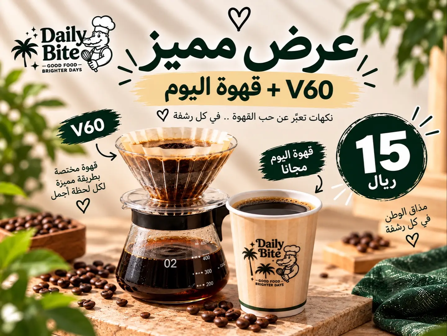 National Day Offer V60 Coffee Of The Day