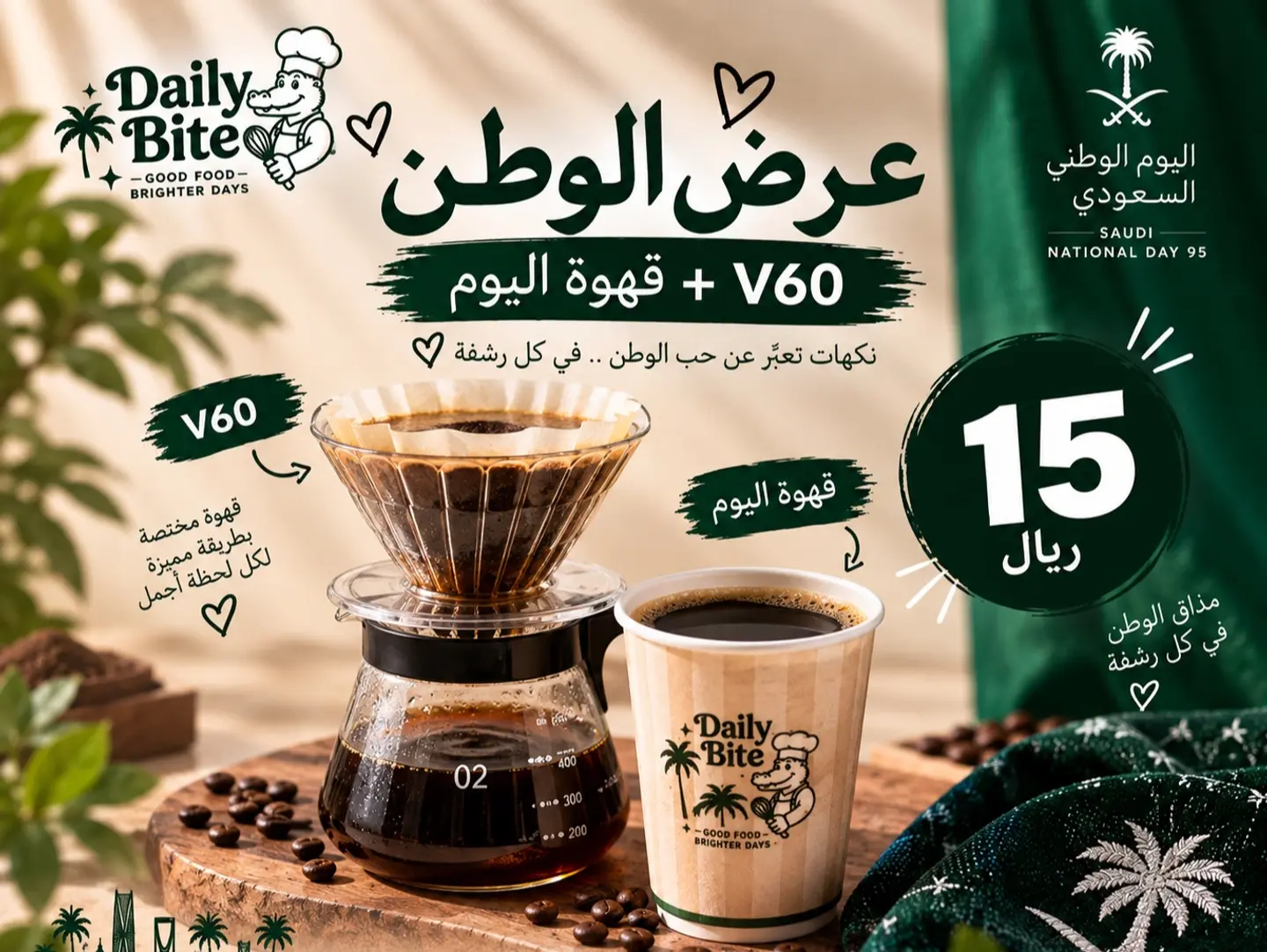 National Day Offer V60 Coffee Of The Day