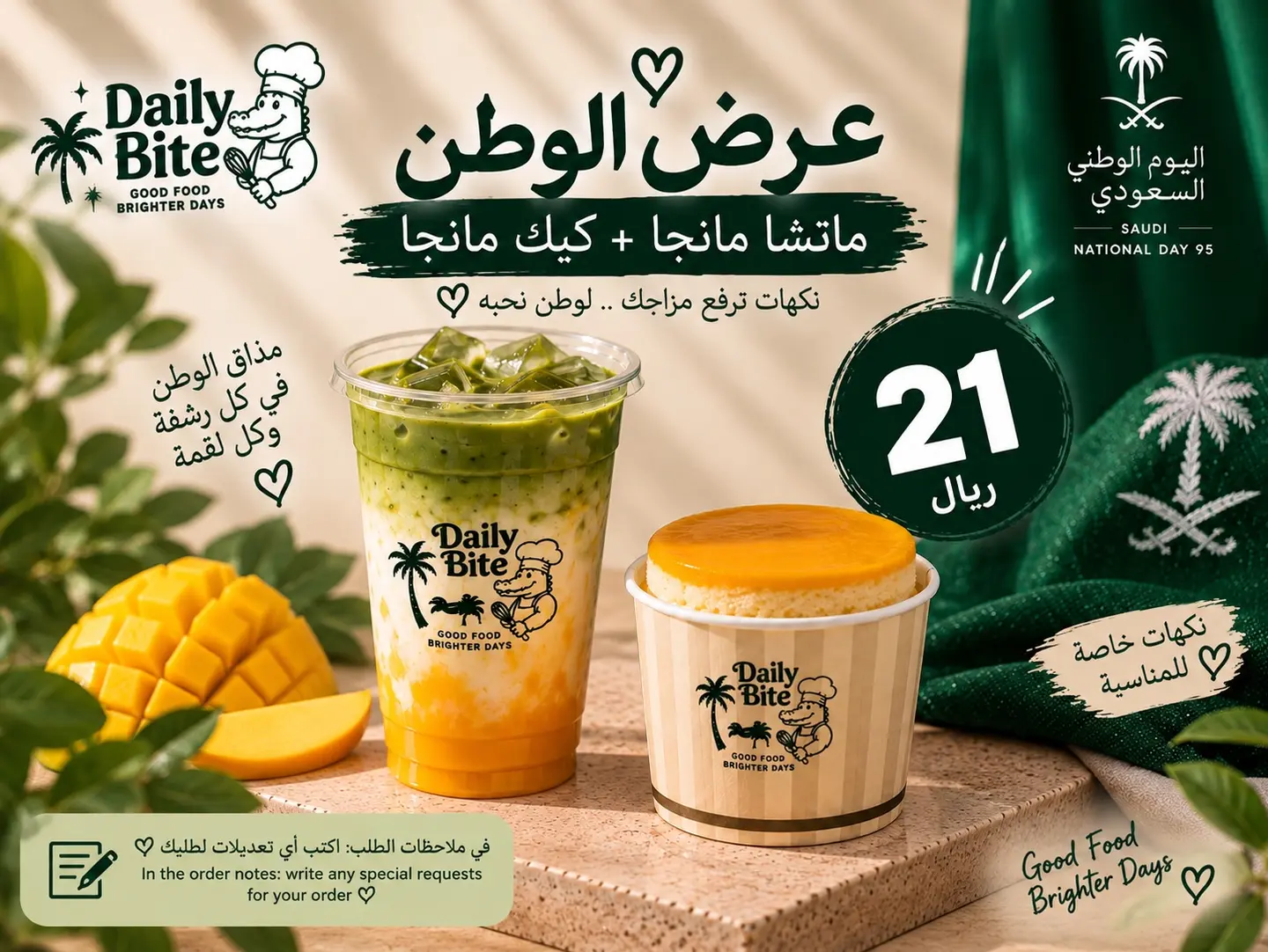 National Day Combo Mango Matcha Mango Cake