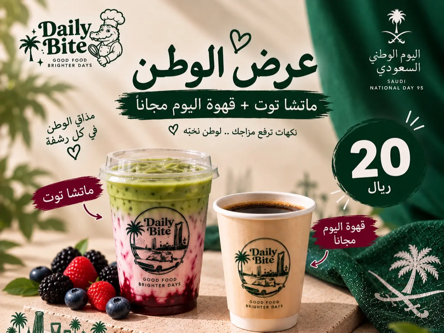 National Day Offer Berry Matcha Free Coffee Of The Day