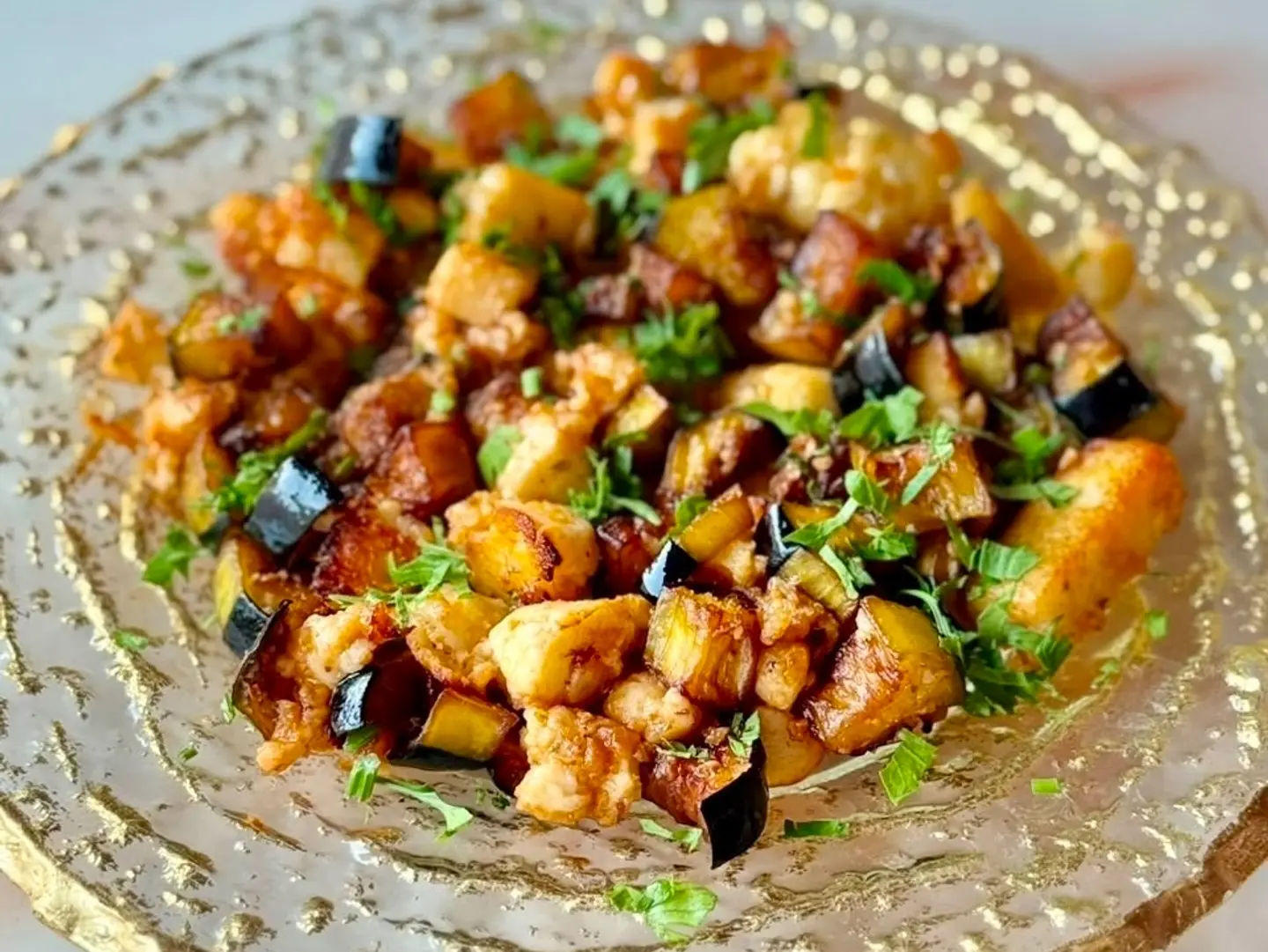 Halloumi And Eggplant Stew