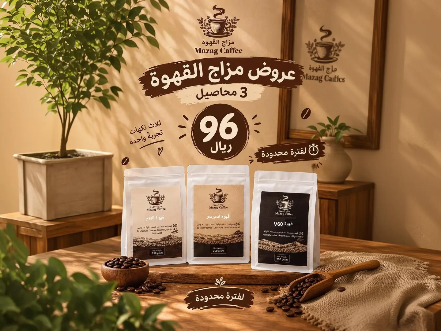 3 محاصيل بن مزاج القهوة