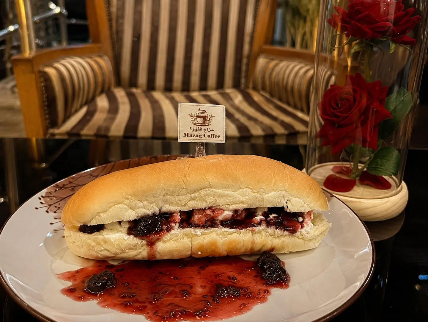 Chess With Blueberry Paste Sandwich