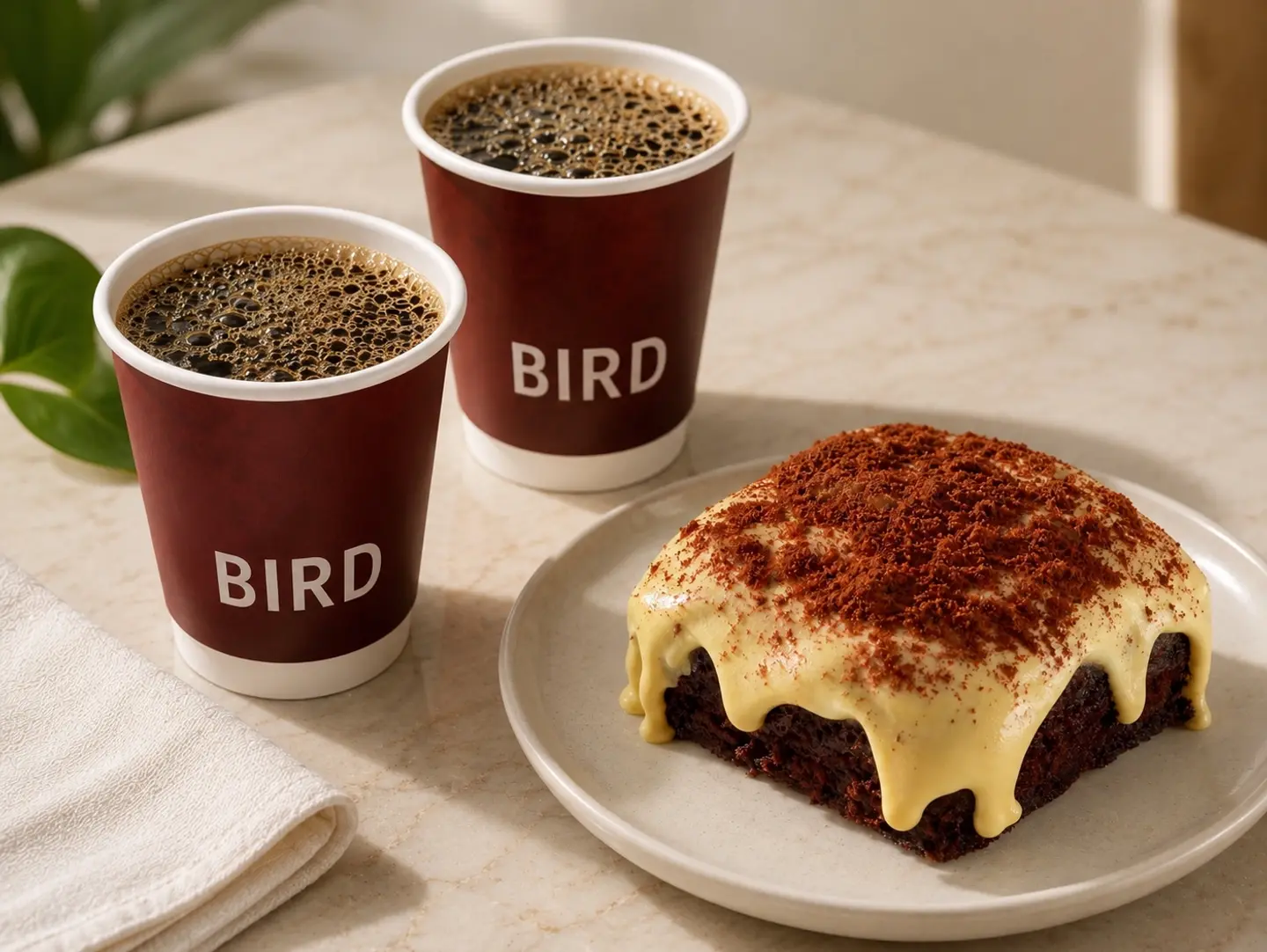 2 Large Coffees With Dolce Cake