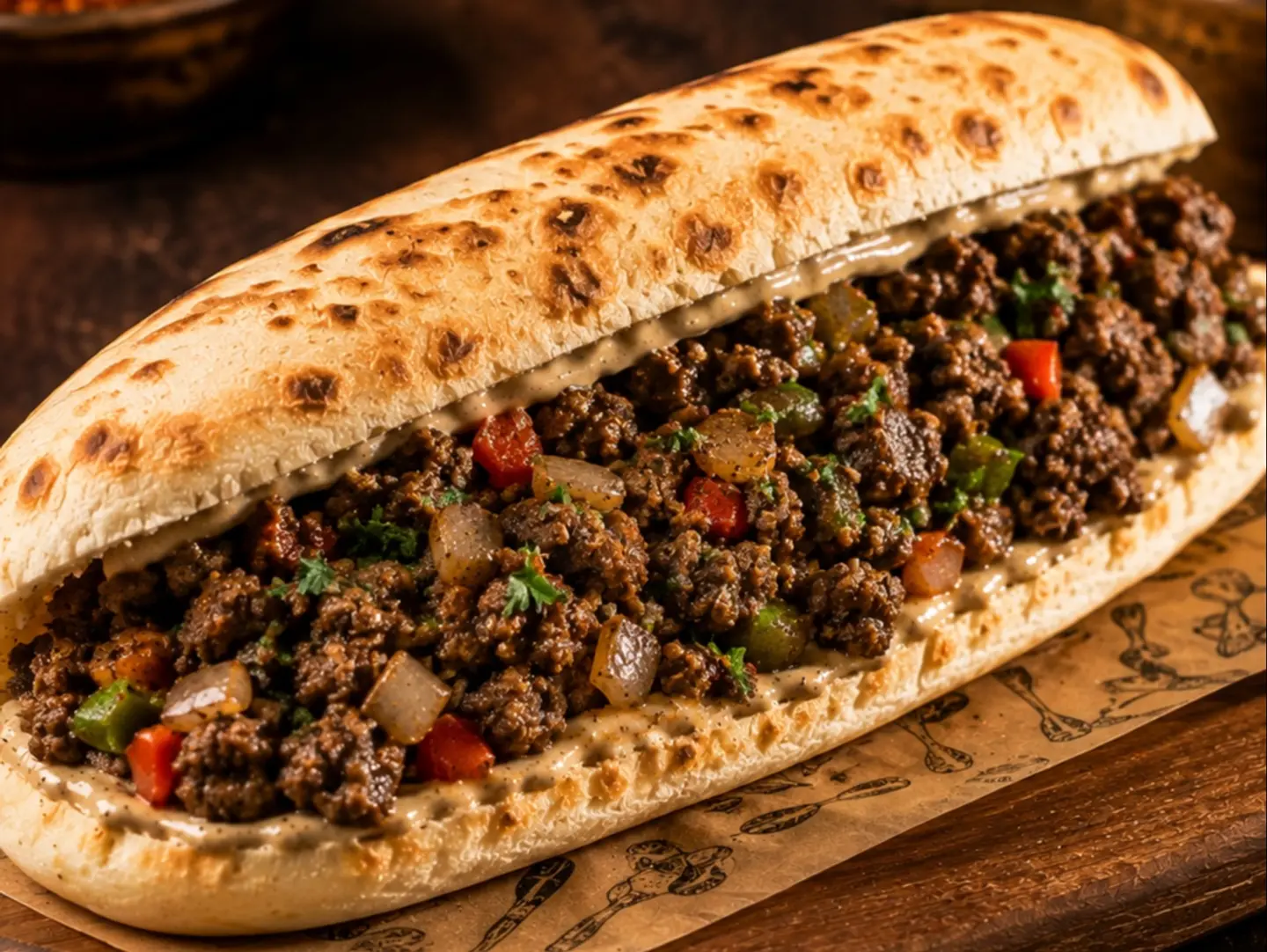 Ground Beef Chapati With Cheese
