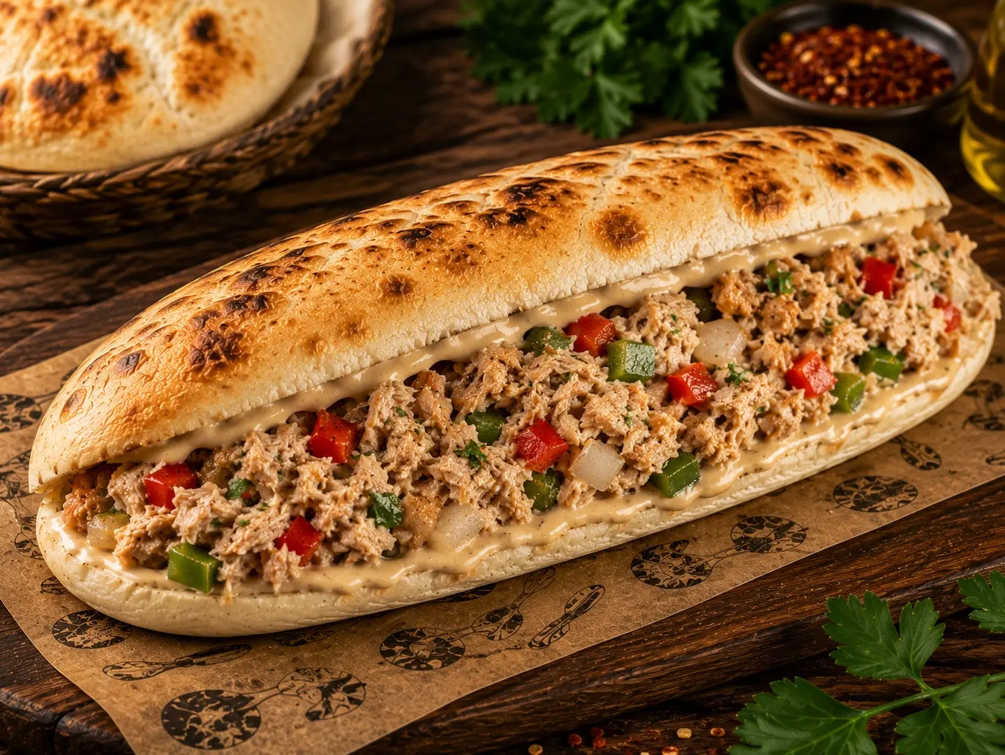 Tuna Chapati With Cheese