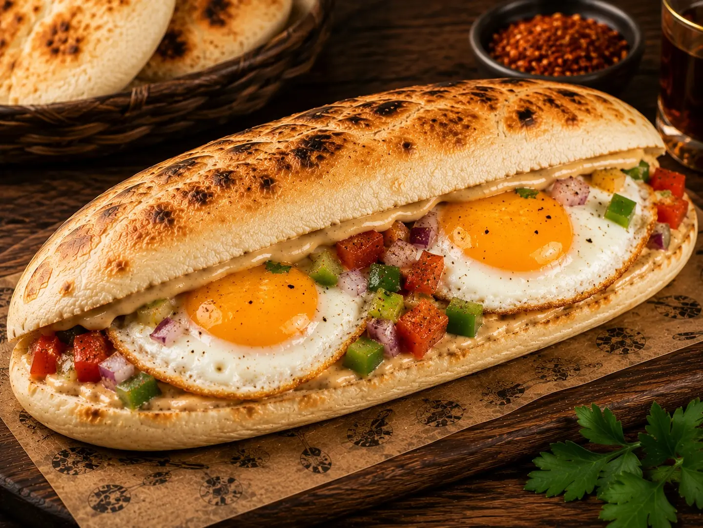 Fried Egg Chapati With Cheese