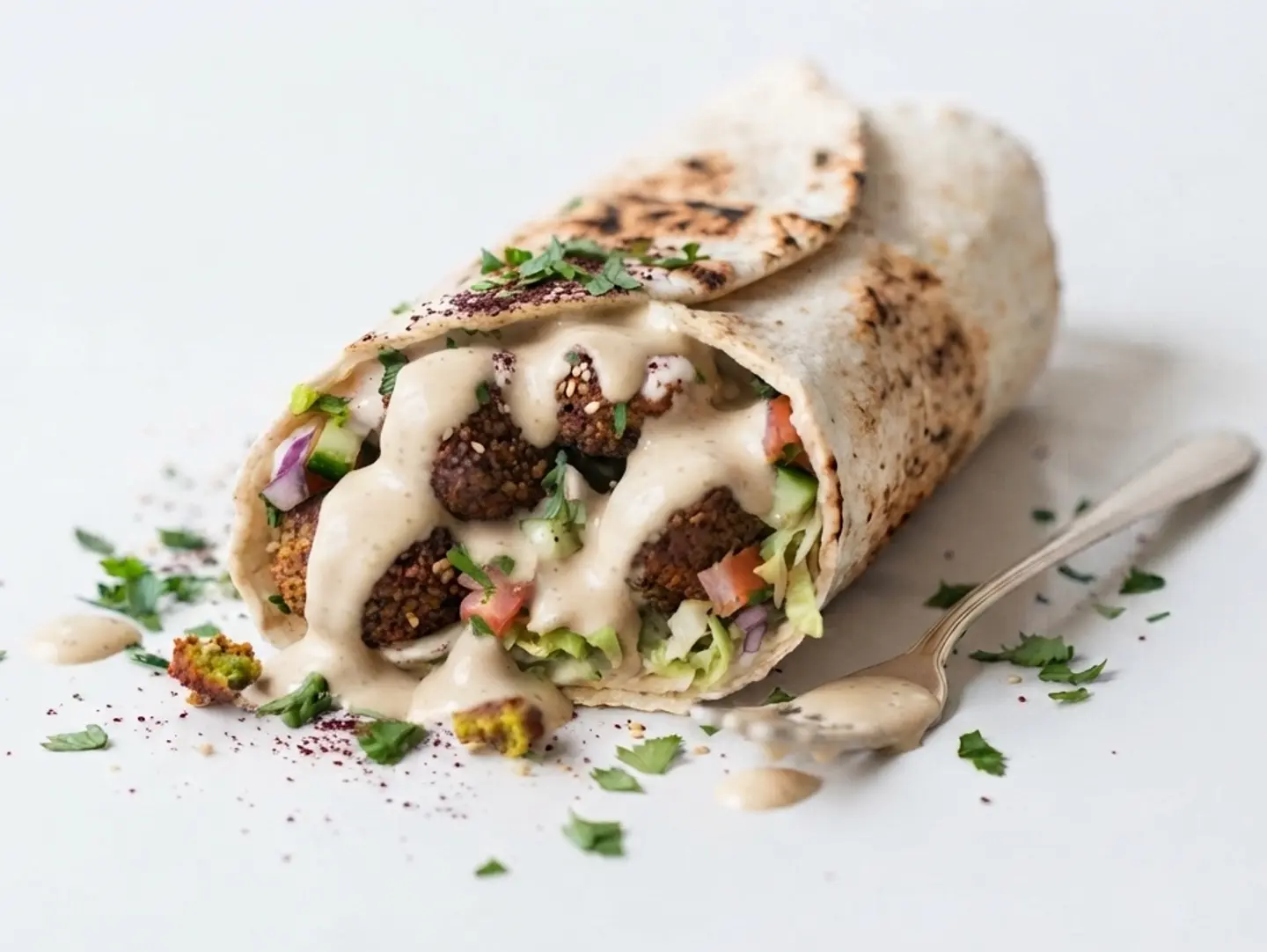 فلافل بالبيض بدون باذنجان وكاتشب
